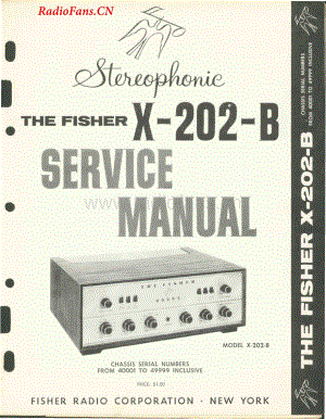 Fisher-X202B-int-sm1维修电路图 手册.pdf