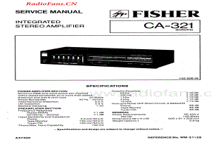 Fisher-CA321-int-sm维修电路图 手册.pdf