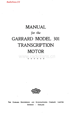 Garrard-301-tt-sm维修电路图 手册.pdf