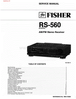 Fisher-RS560-rec-sch维修电路图 手册.pdf