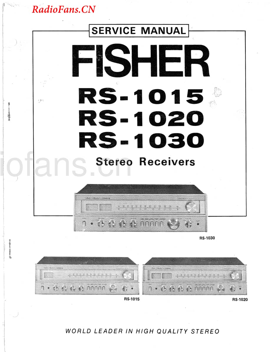 Fisher-RS1020-rec-sm维修电路图 手册.pdf_第1页