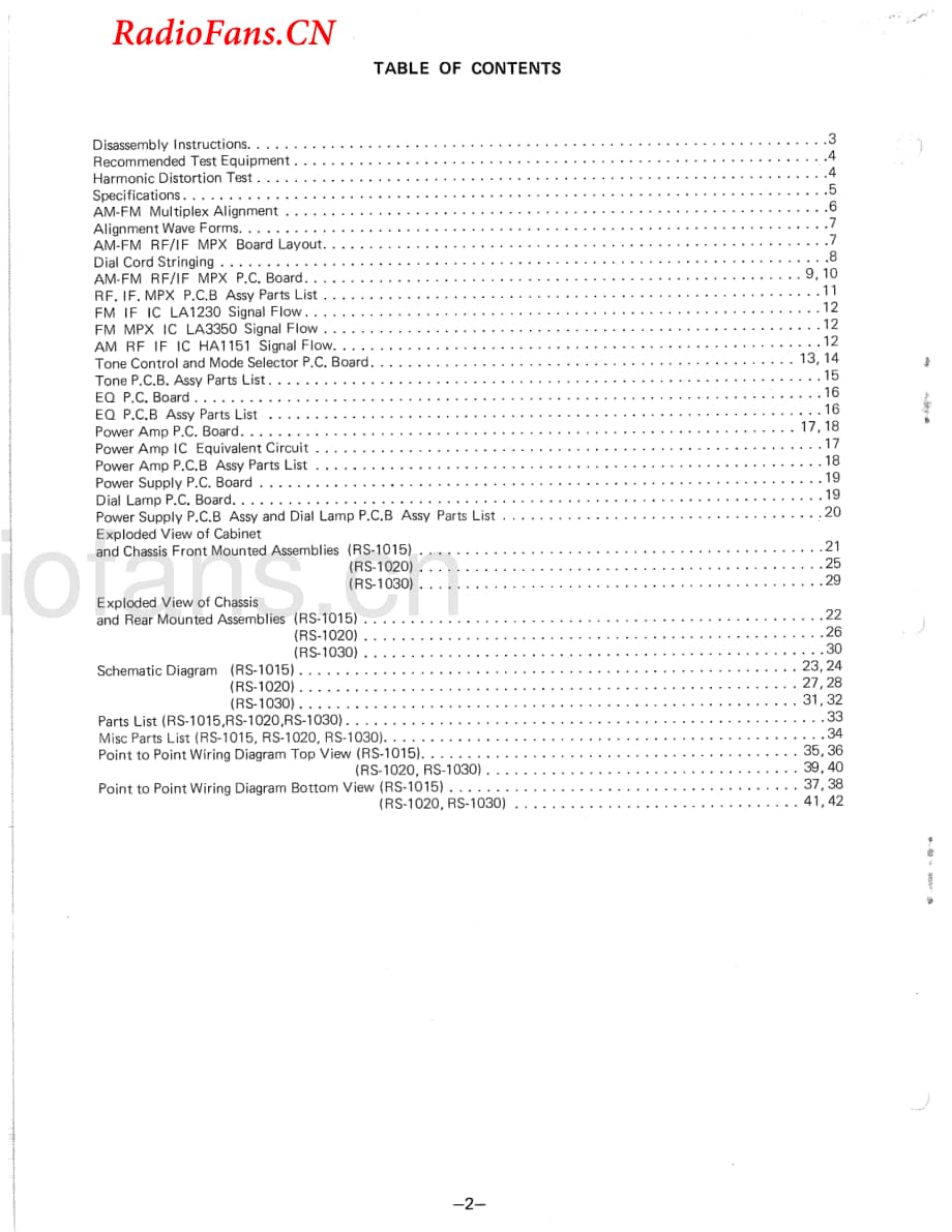 Fisher-RS1020-rec-sm维修电路图 手册.pdf_第2页