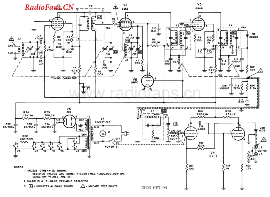 Eico-HFT94-tun-sch维修电路图 手册.pdf_第1页