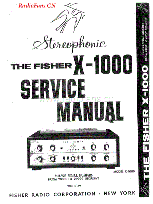 Fisher-X1000-int-sm维修电路图 手册.pdf