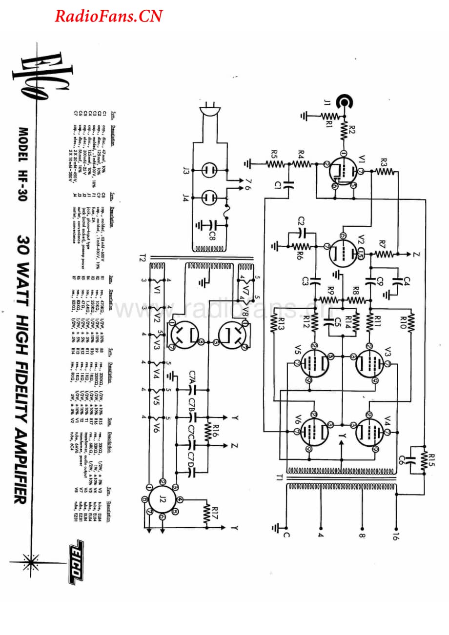 Eico-HF30SAMS-pwr-sch维修电路图 手册.pdf_第1页