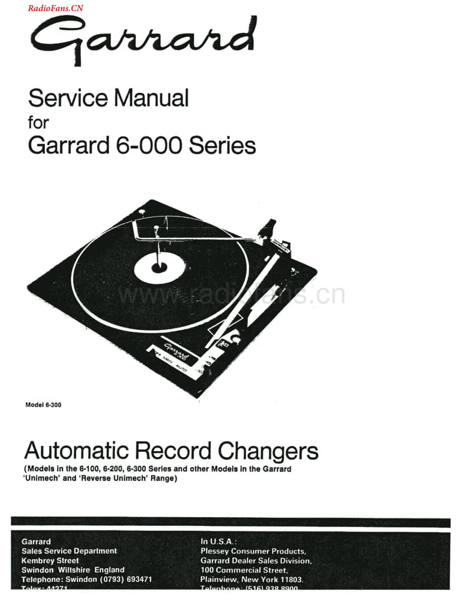 Garrard-6.100-tt-sm维修电路图 手册.pdf_第1页