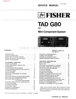 Fisher-TADG80-mc-sch维修电路图 手册.pdf