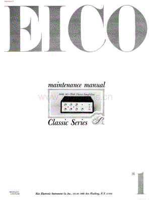 Eico-2080-int-sm维修电路图 手册.pdf