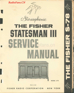 Fisher-StatesmanS78-mc-sm维修电路图 手册.pdf