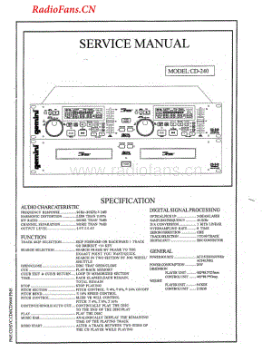 Gemini-CD240-cd-sm维修电路图 手册.pdf