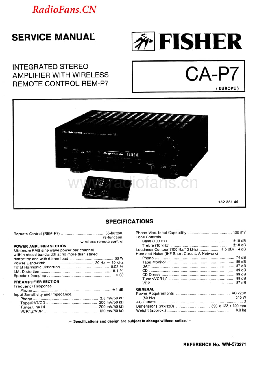 Fisher-CAP7-int-sm维修电路图 手册.pdf_第1页
