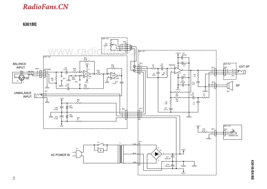 Fostex-6301BE-pwr-sch维修电路图 手册.pdf_第3页