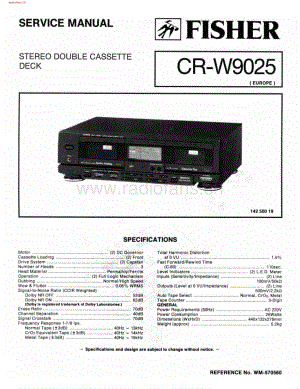 Fisher-CRW9025-tape-sch维修电路图 手册.pdf