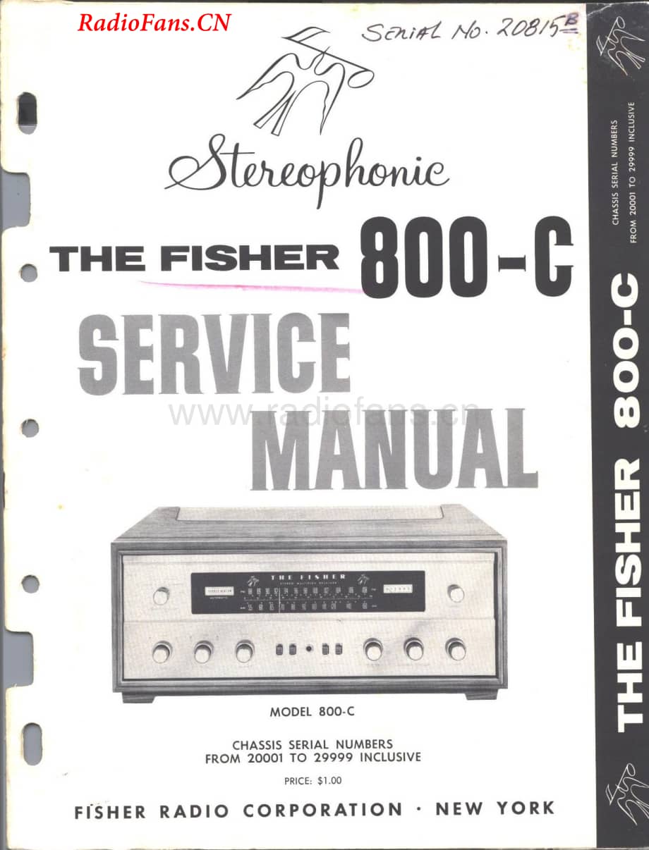 Fisher-800C-rec-sm1维修电路图 手册.pdf_第1页