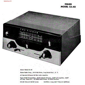 Fisher-CA40-int-sm维修电路图 手册.pdf