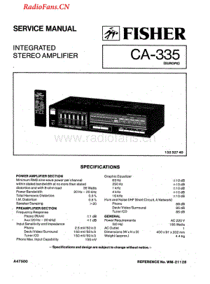 Fisher-CA335-int-sm维修电路图 手册.pdf