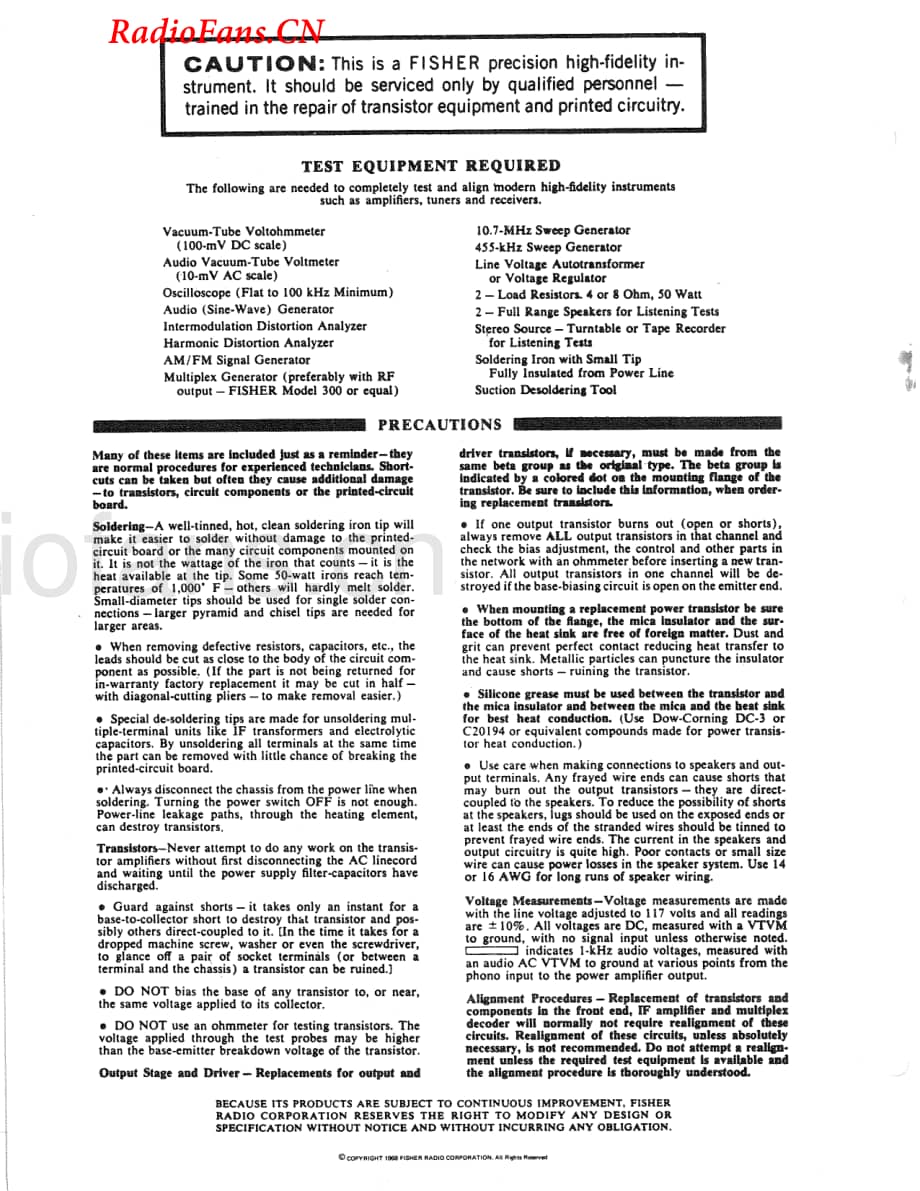 Fisher-160T-rec-sm(1)维修电路图 手册.pdf_第2页