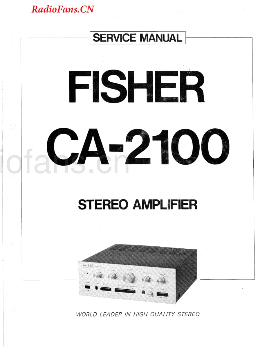 Fisher-CA2100-pwr-sm维修电路图 手册.pdf_第1页
