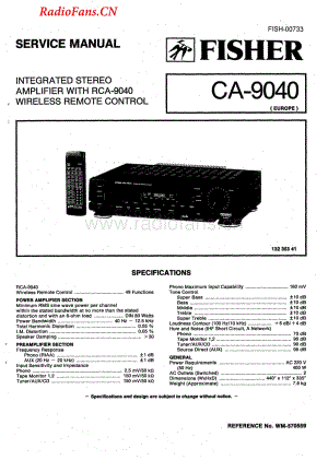Fisher-CA9040-int-sm维修电路图 手册.pdf