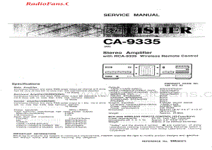 Fisher-CA9335-int-sm维修电路图 手册.pdf