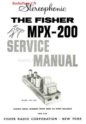 Fisher-MPX200-mpx-sm维修电路图 手册.pdf