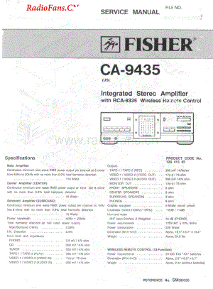 Fisher-CA9435-int-sm维修电路图 手册.pdf