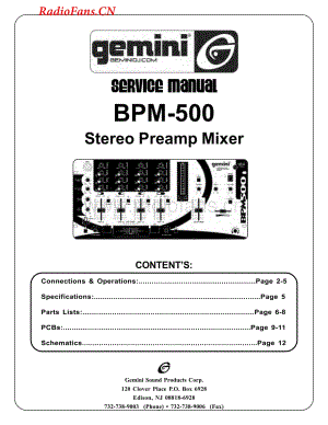 Gemini-BPM500-mix-sm维修电路图 手册.pdf