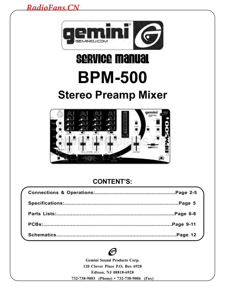 Gemini-BPM500-mix-sm维修电路图 手册.pdf_第1页