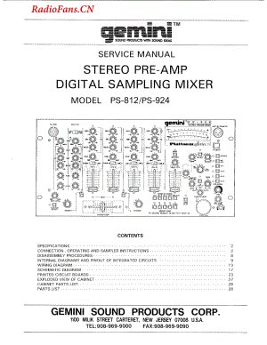 Gemini-PS812-mix-sm维修电路图 手册.pdf
