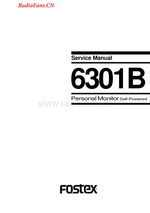 Fostex-6301BE-pwr-sm维修电路图 手册.pdf