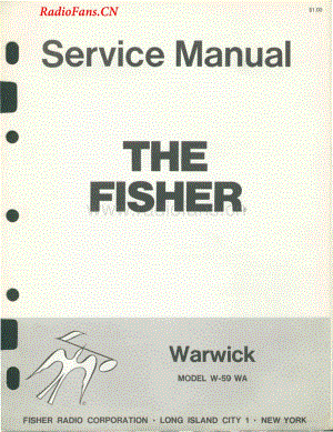 Fisher-WarwickW59WA-mc-sm维修电路图 手册.pdf