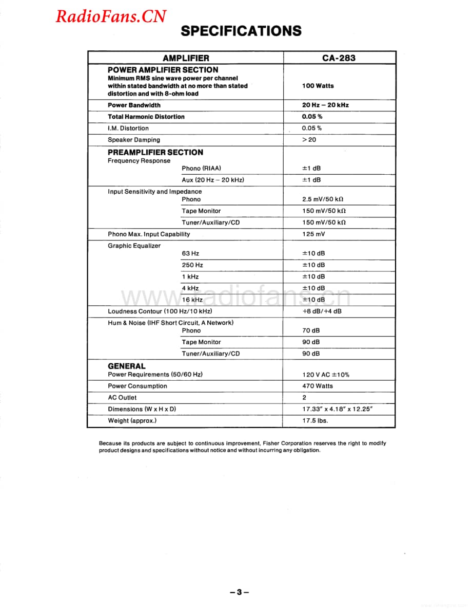 Fisher-CA283-int-sm维修电路图 手册.pdf_第3页