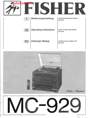 Fisher-MC929-mc-sch维修电路图 手册.pdf