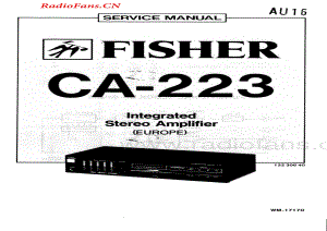 Fisher-CA223-int-sm维修电路图 手册.pdf