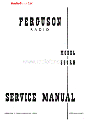 Ferguson-391RG-rec-sm维修电路图 手册.pdf