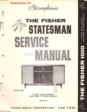 Fisher-Statesman1010-mc-sm维修电路图 手册.pdf