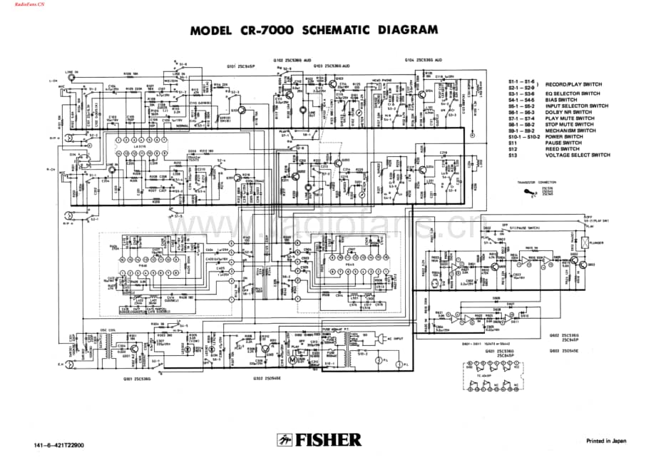 Fisher-CR1000-tape-sch维修电路图 手册.pdf_第1页