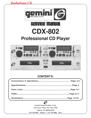 Gemini-CDX802-cd-sm维修电路图 手册.pdf