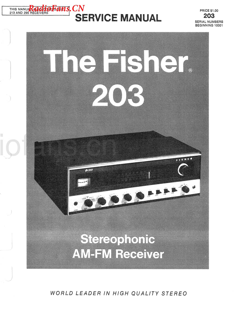 Fisher-203-rec-sm维修电路图 手册.pdf_第1页