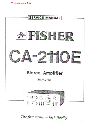 Fisher-CA2110E-pwr-sm维修电路图 手册.pdf
