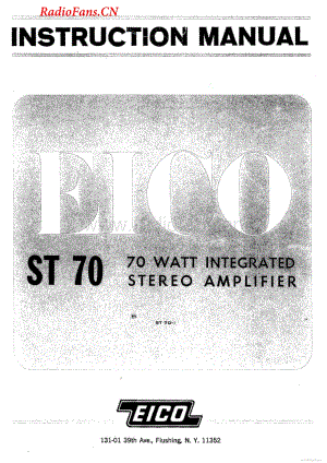 Eico-ST70-int-sm维修电路图 手册.pdf