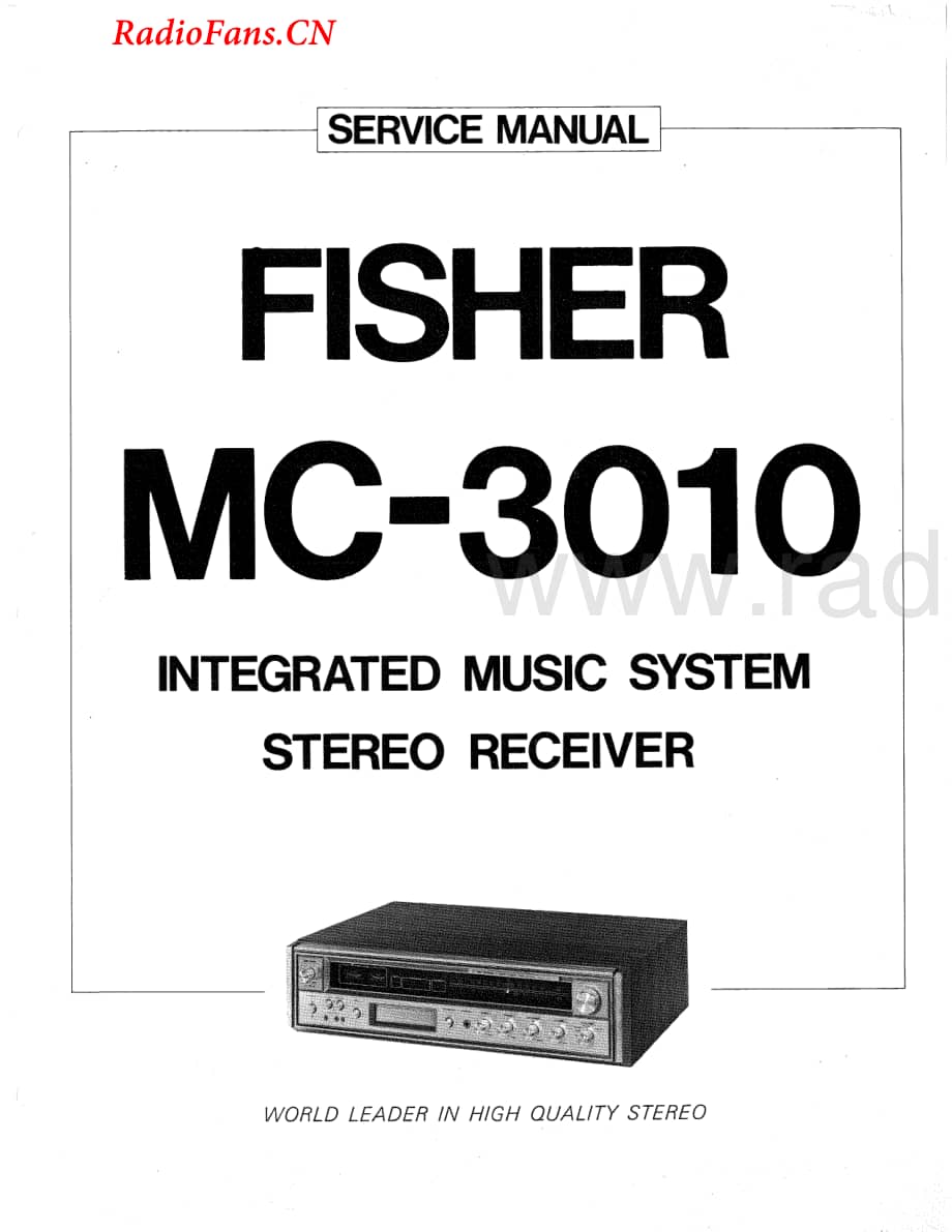 Fisher-MC3010-rec-sm维修电路图 手册.pdf_第1页