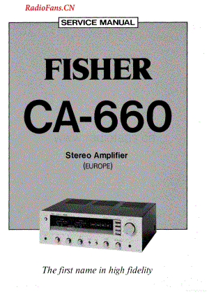 Fisher-CA660-int-sm维修电路图 手册.pdf