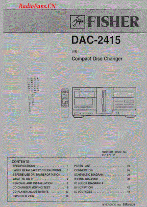 Fisher-DAC2415-cd-sm维修电路图 手册.pdf