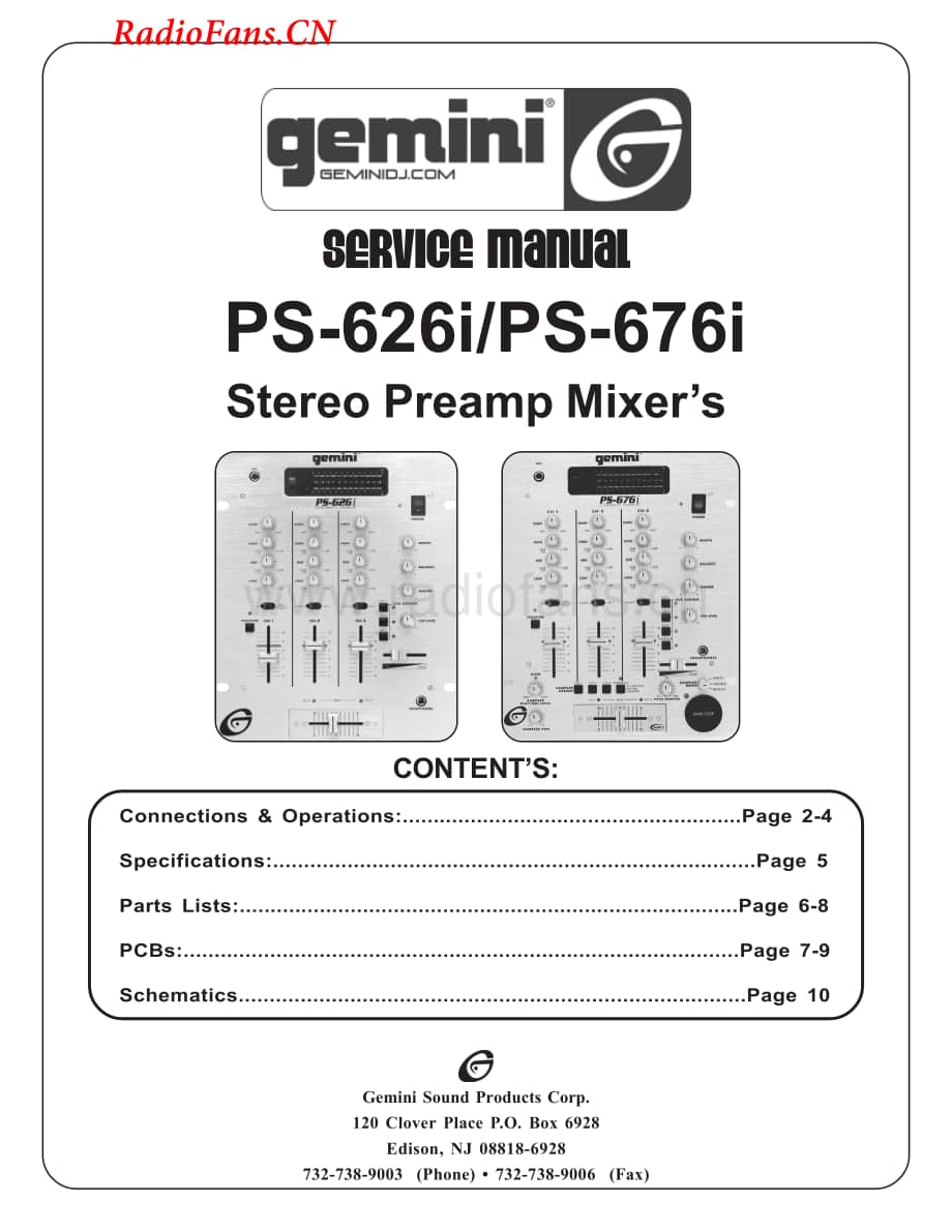 Gemini-PS676i-mix-sm维修电路图 手册.pdf_第1页