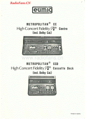 Eumig-Metropolitan-tape-sm维修电路图 手册.pdf