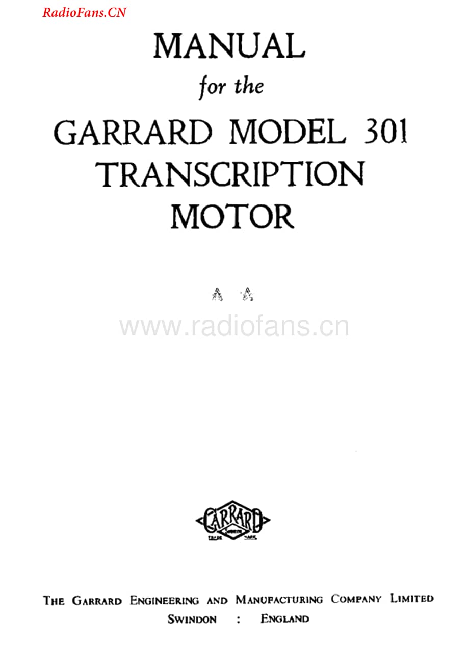 Garrard-301-tt-sm3维修电路图 手册.pdf_第1页