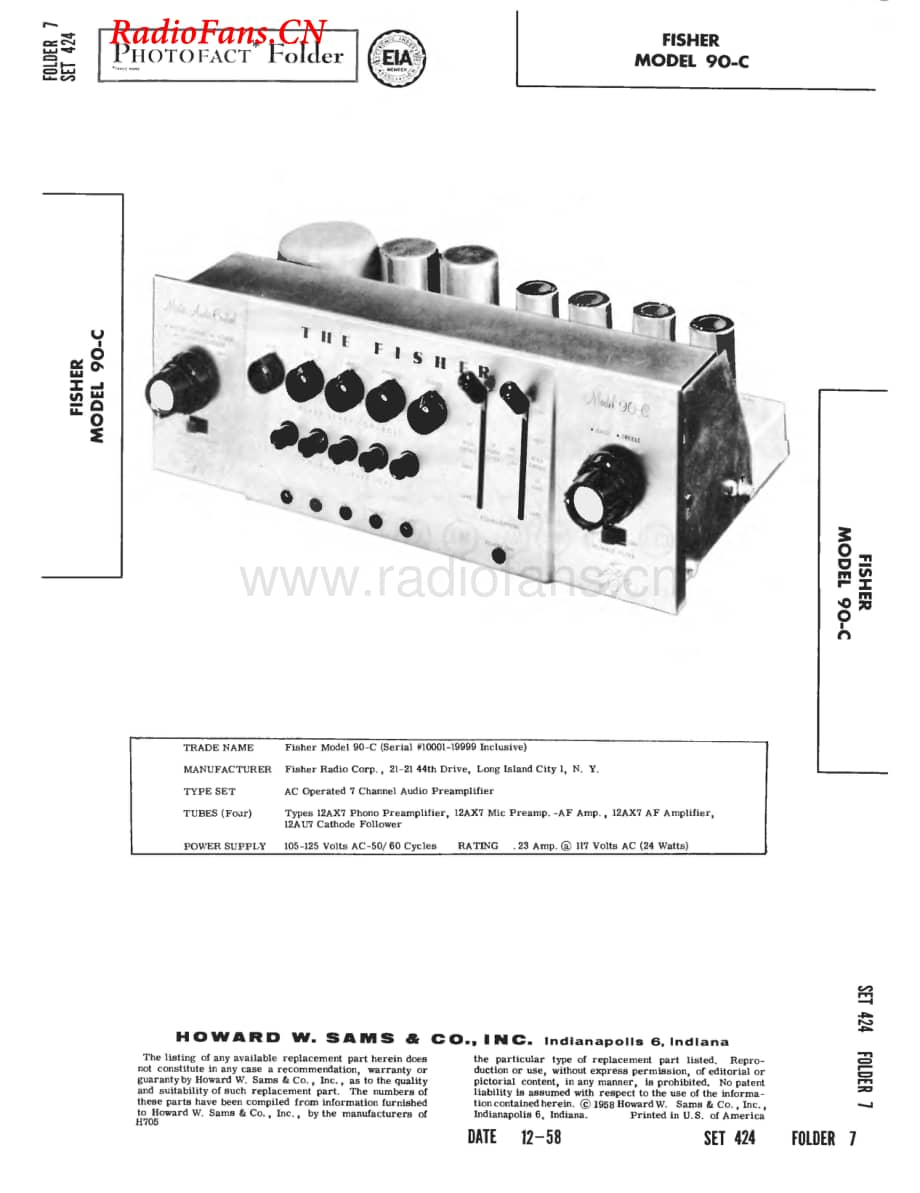 Fisher-90C-pre-sm维修电路图 手册.pdf_第1页