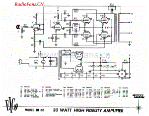 Eico-HF30-pwr-sch维修电路图 手册.pdf
