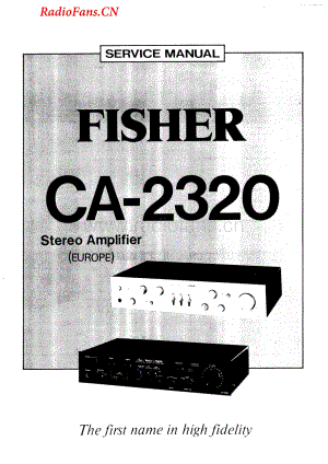 Fisher-CA2320-int-sm维修电路图 手册.pdf